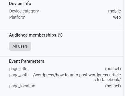 Page Path Logged In User Explorer